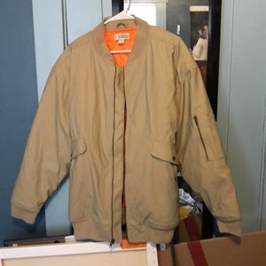 Tan bomber jacket
